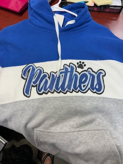 Columbi Blue/Gray Tri Color Panther Hoodie