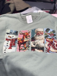 Retro Schristmas (Snowman, Deer Santa)