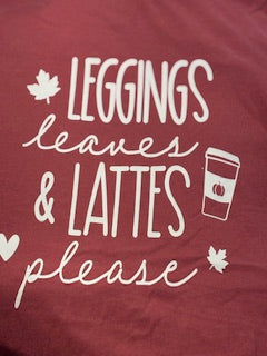 Leggings Leaves and Lattes Please