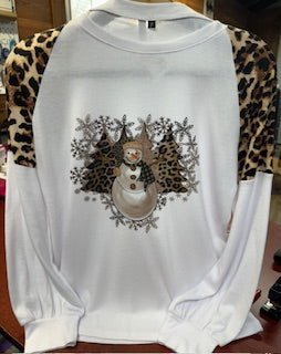 Leopard Snowman print