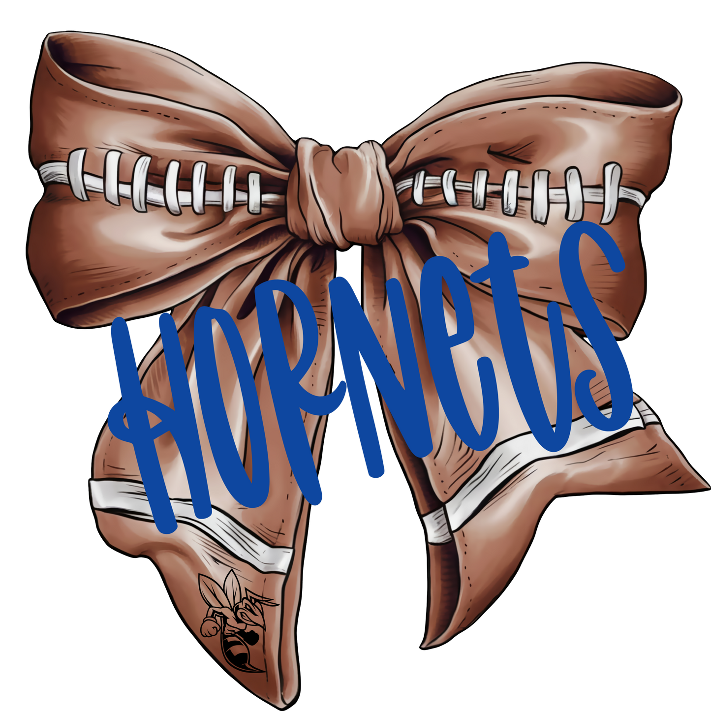 Football Bow - Hornets