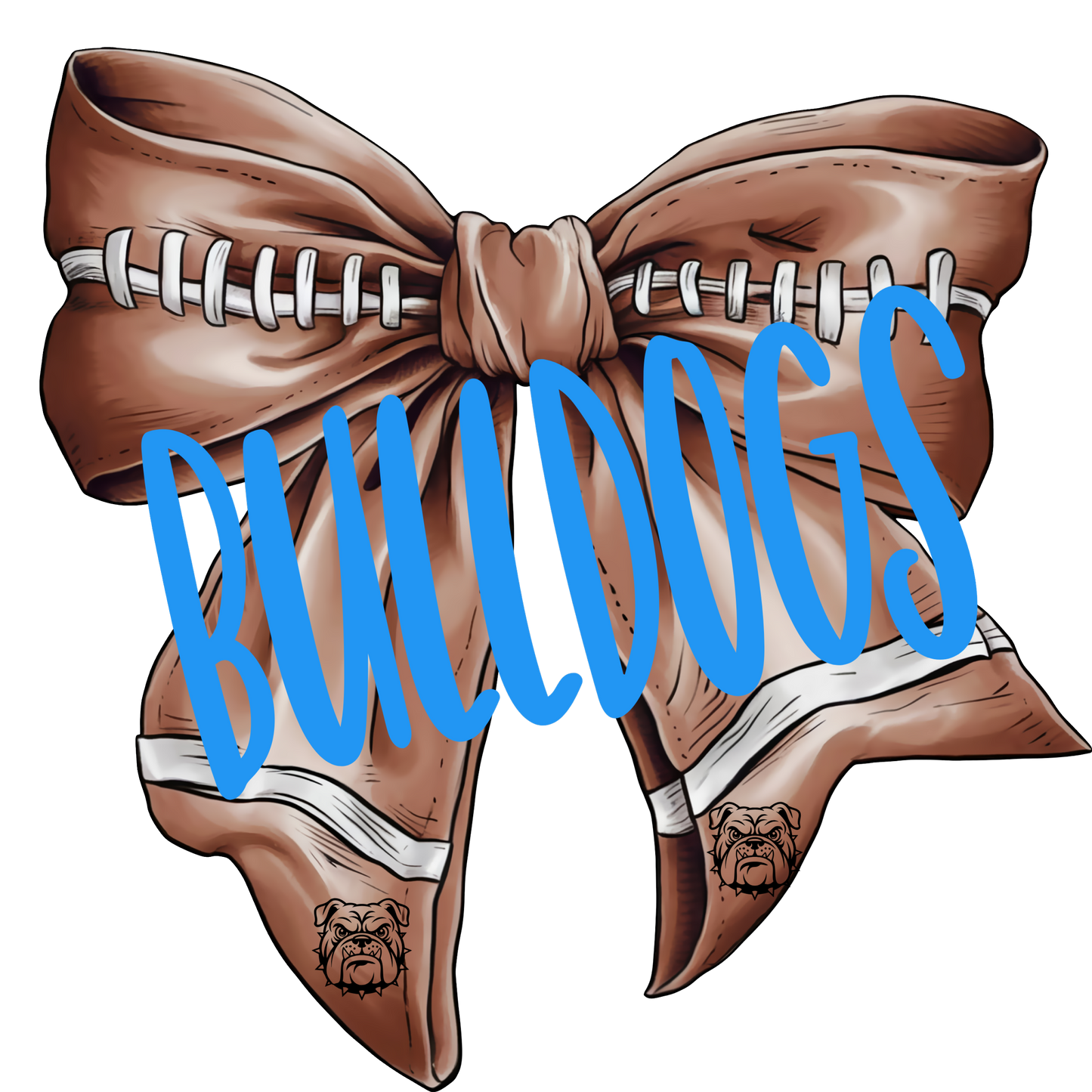 Football Bow - Bulldogs