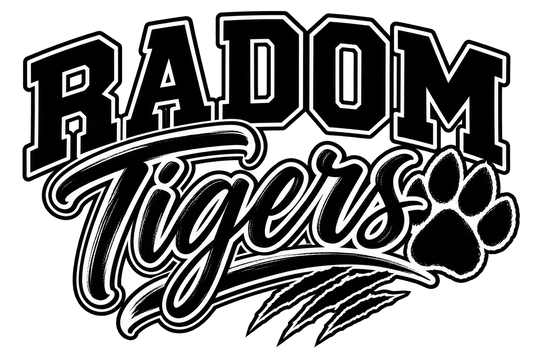 Radom Tigers-Black and White Wording