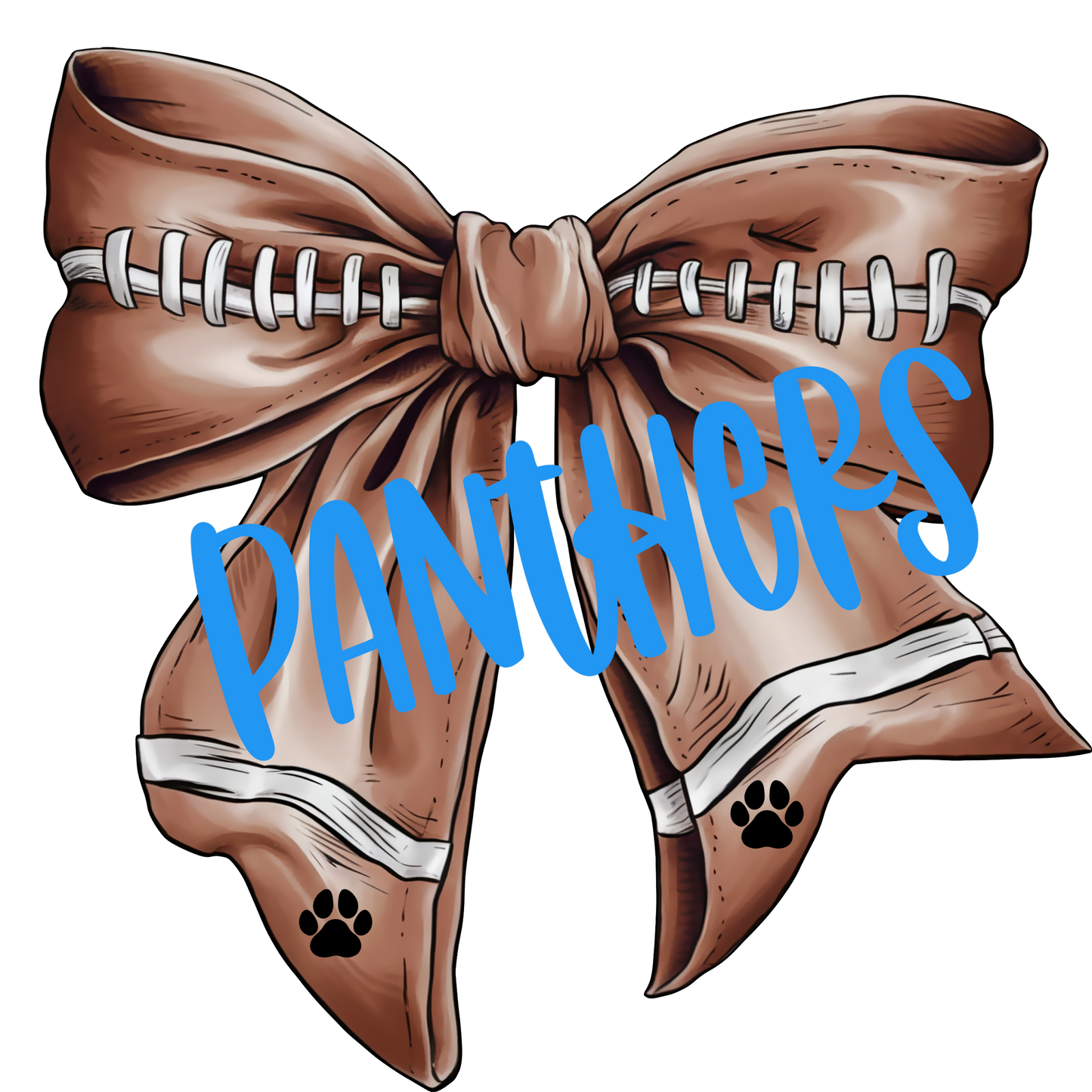 Football Bow - Panthers