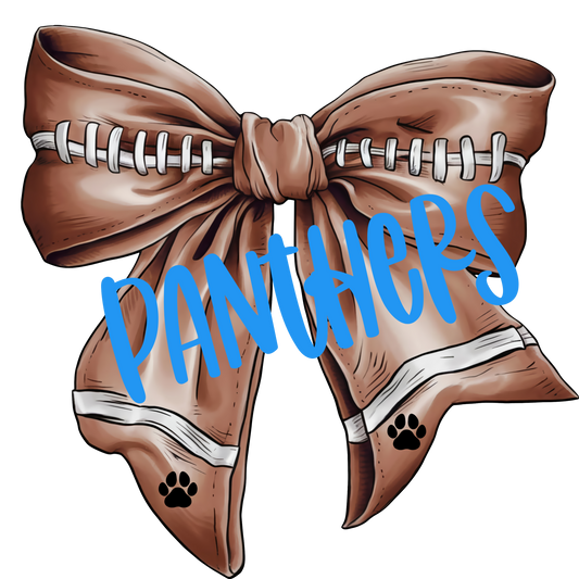 Football Bow - Panthers