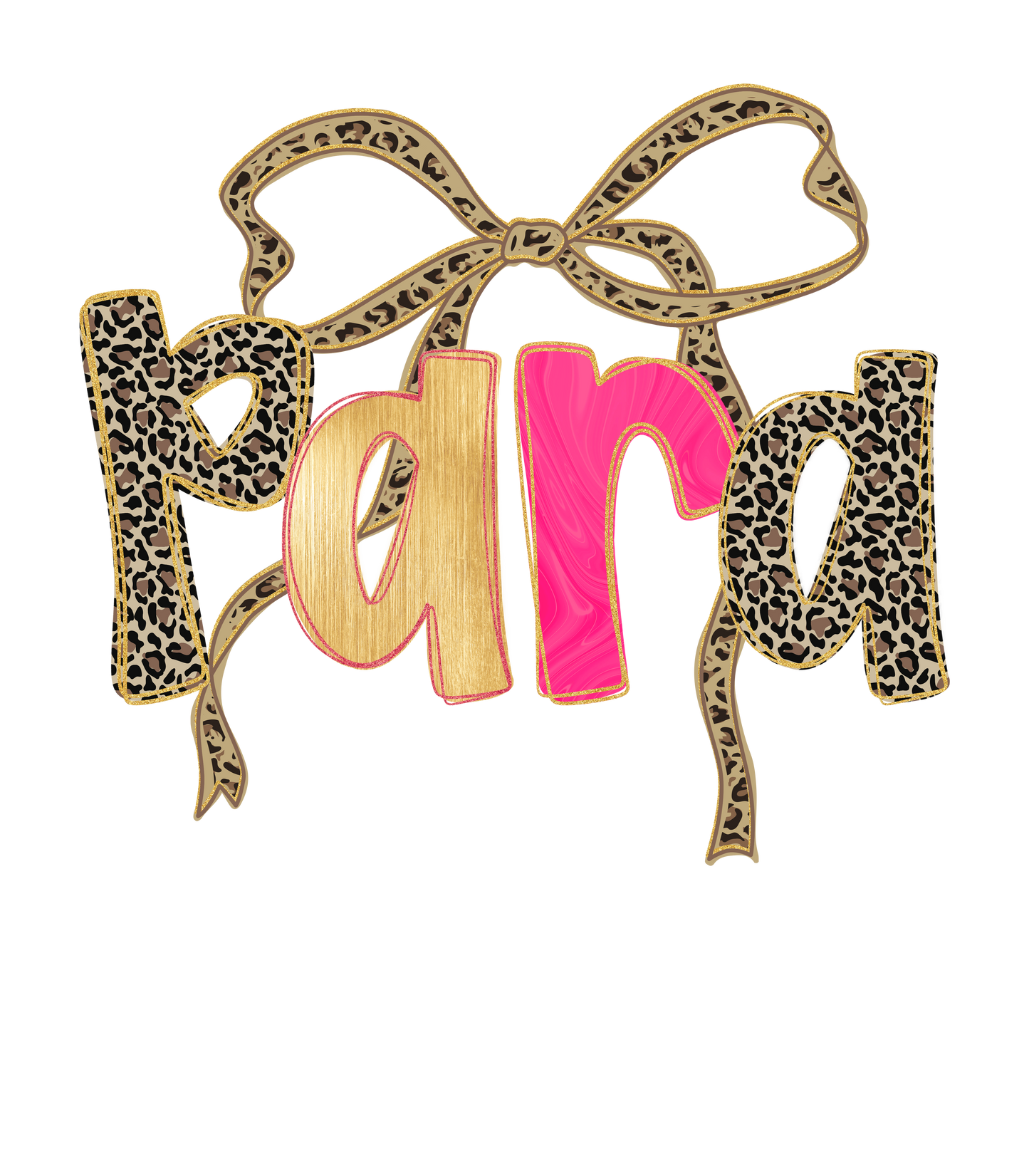 Leopard ribbon para - Bella Canvas