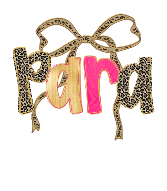 Leopard ribbon para - Bella Canvas