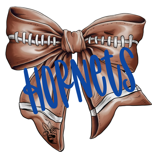 Football Bow - Hornets