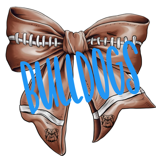 Football Bow - Bulldogs