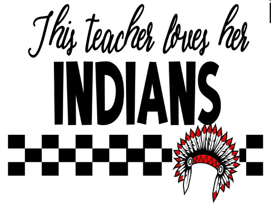 Teacher Loves Her Indians - Bella Canvas